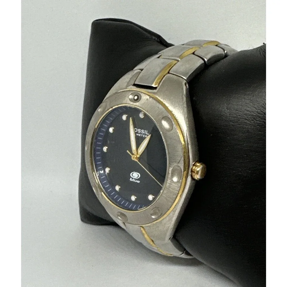 Fossil Blue AM3305 Men's Silver Stainless Steel Analog Dial Quartz Watch HME748
